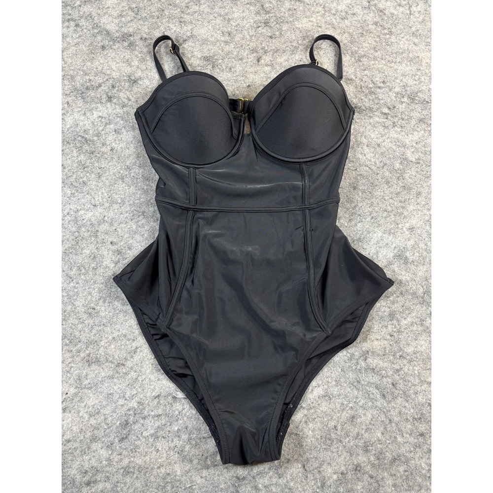 Fredericks of Hollywood One Piece Swimsuit Women's Black Sexy Built‎ In Bra